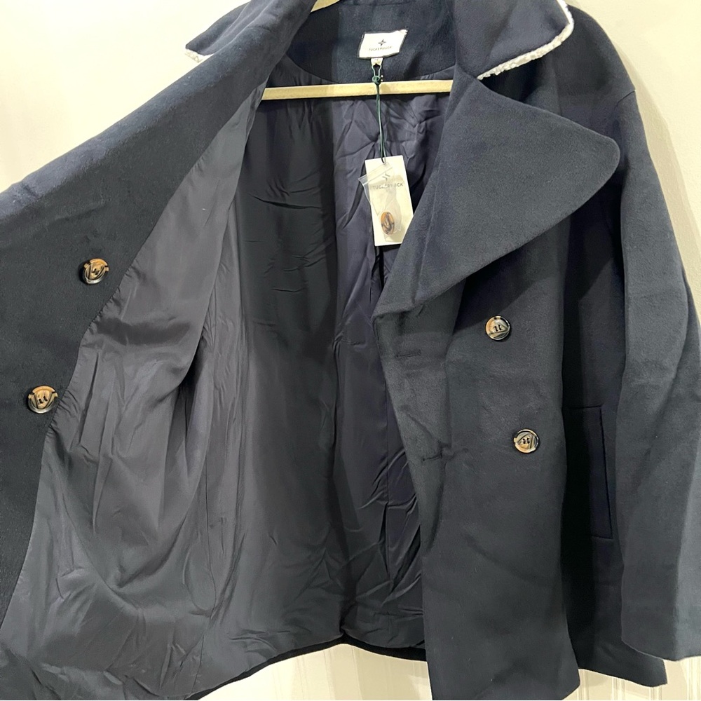 NEW Tuckernuck  Navy Blue Hudson Peacoat size medium - Picture 8 of 11